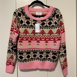 Absolutely Pink and Red Festive Snowman Sweater
